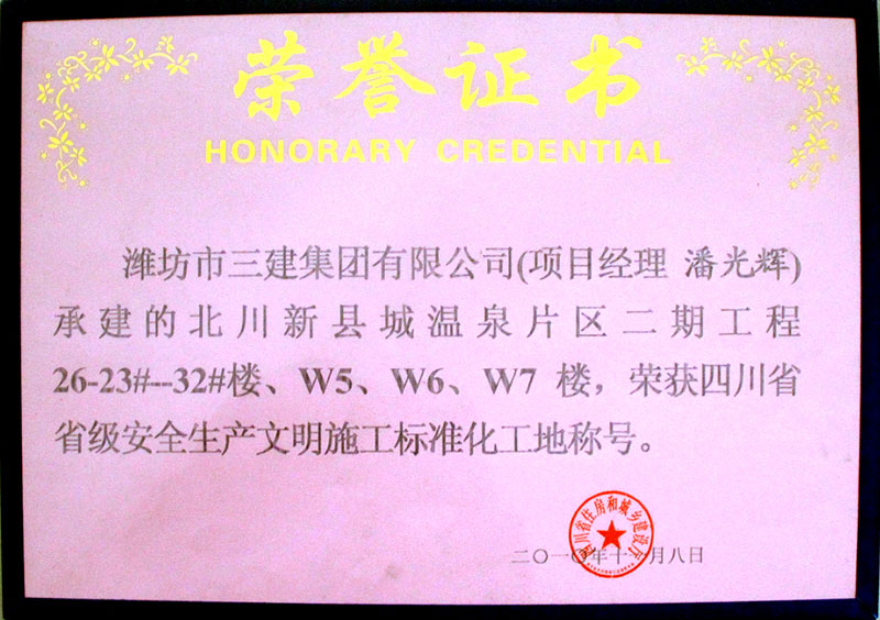 Sichuan provincial standardization of civilized construction site safety